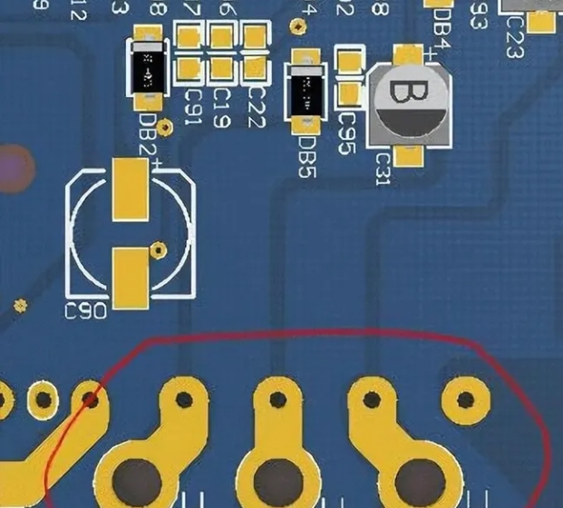 solder mask opening